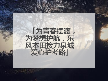 为青春摆渡，为梦想护航，东风本田接力泉城爱心护考路